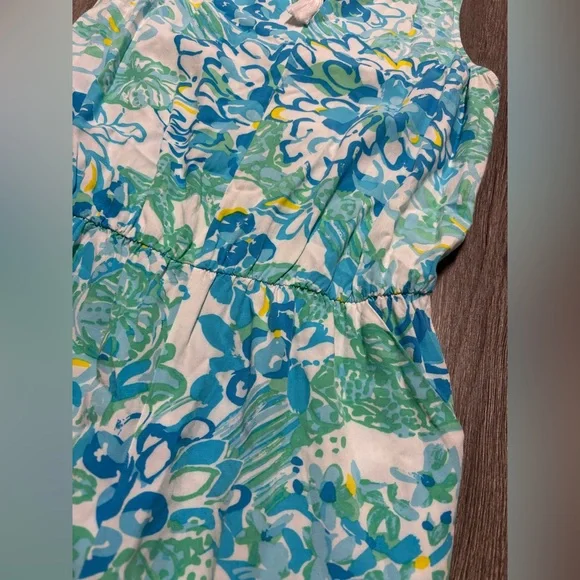 Lilly Pulitzer Blue and Green Floral Jumpsuit - Picture 2 of 3